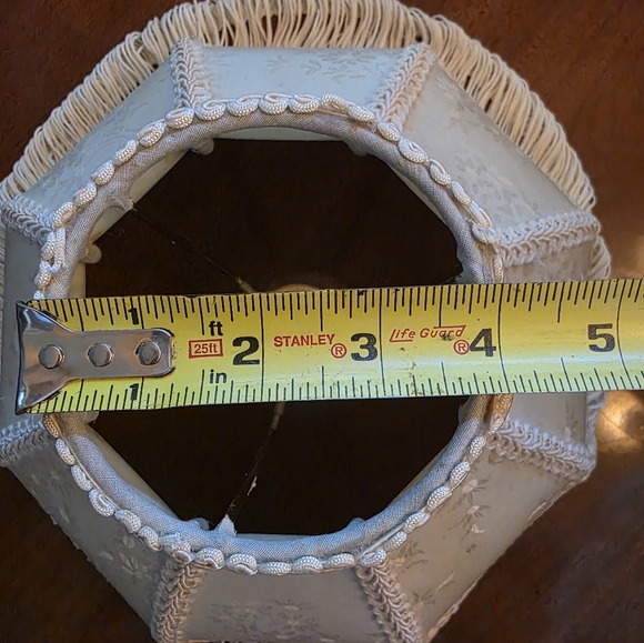 Elegant Cream Table Lamp with Fringe - Picture 16 of 16